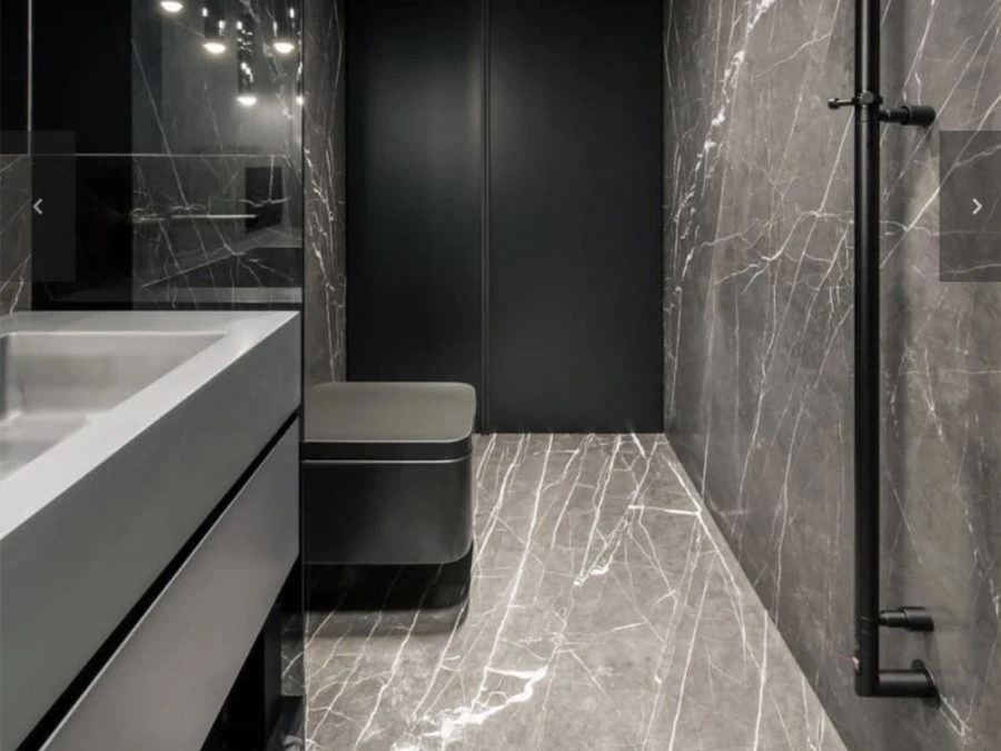 Petra Gray Marble Bathroom