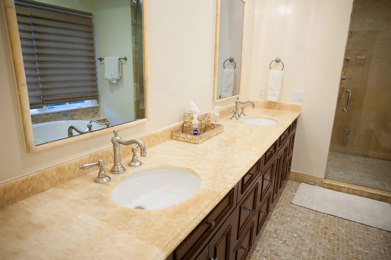 Honey Onyx Vanity Cleaning