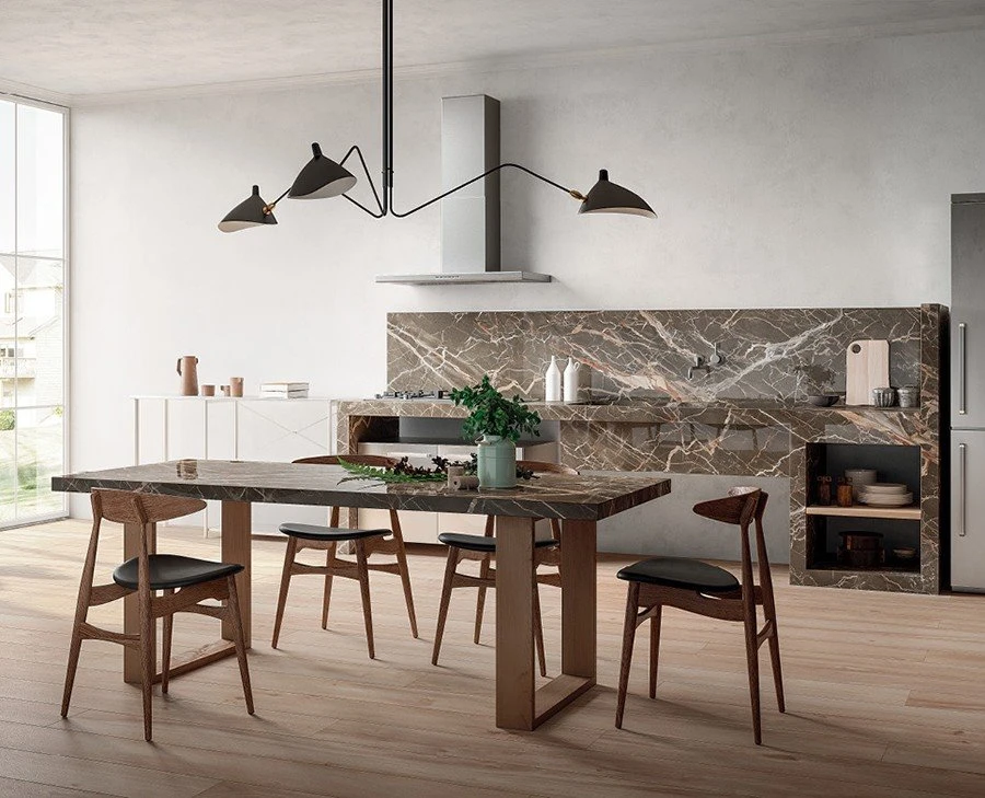 Ombra Di Caravaggio Marble Kitchen