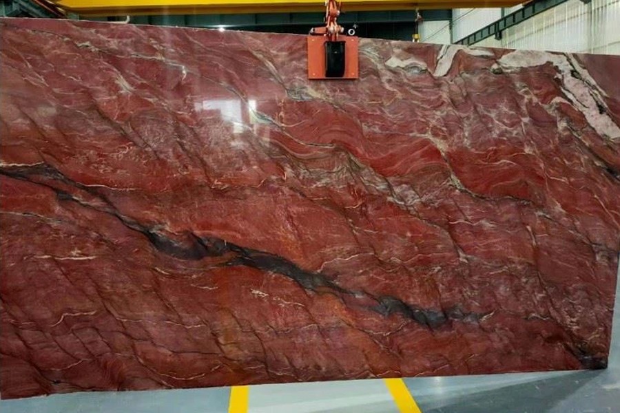 Red Fusion Quartzite Polished Slab Red Fusion Quartzite Polished Slab