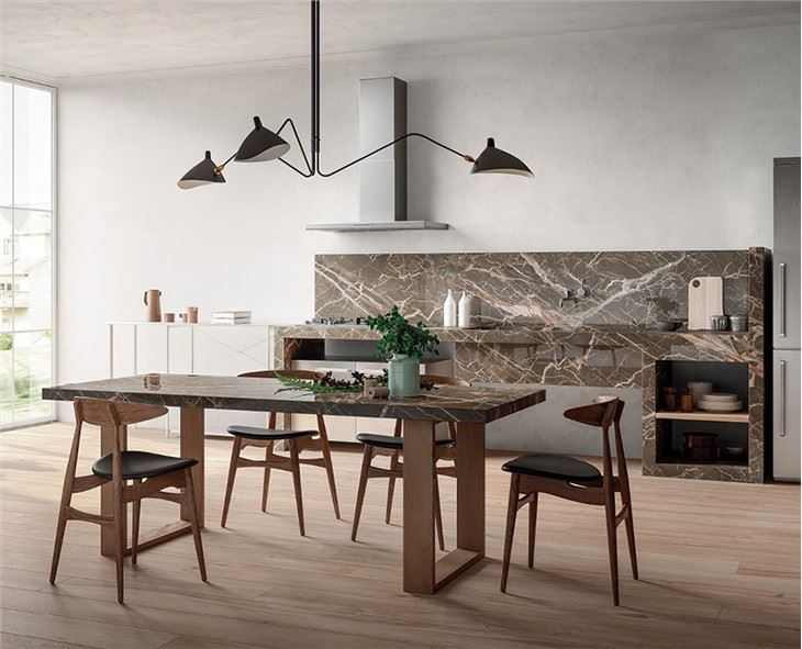 Ombra Di Caravaggio Marble Kitchen